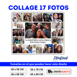 Retablo Personalizado Collage 17 Fotos