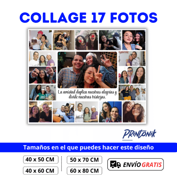 Retablo Personalizado Collage 17 Fotos