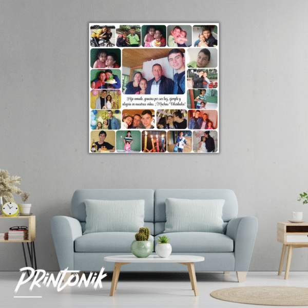 Retablo Personalizado Cuadrado Collage 21 Fotos - Image 2