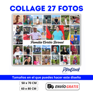 Retablo Personalizado Collage 27 Fotos