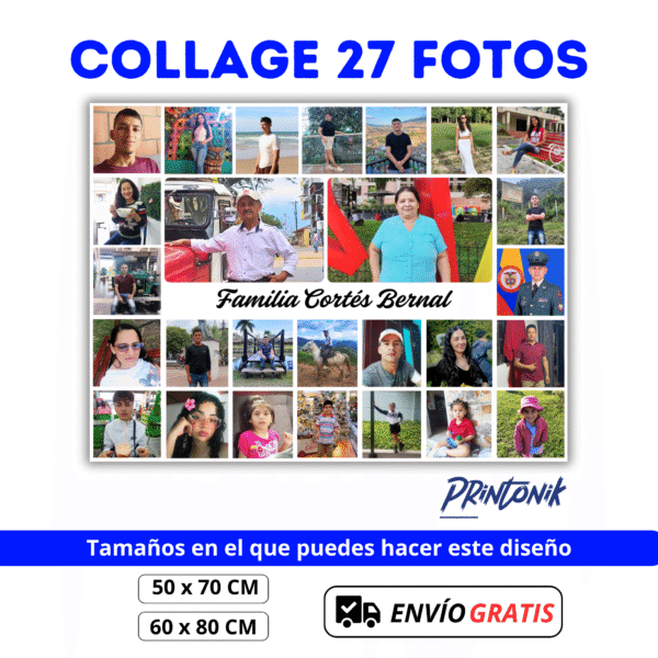 Retablo Personalizado Collage 27 Fotos