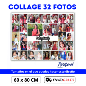 Retablo Personalizado Collage 32 Fotos