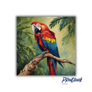Retablo decorativo Guacamaya roja