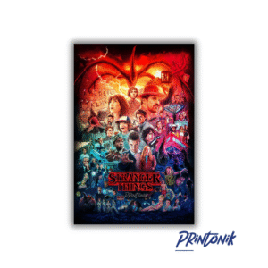 Póster Stranger Things en retablo moderno