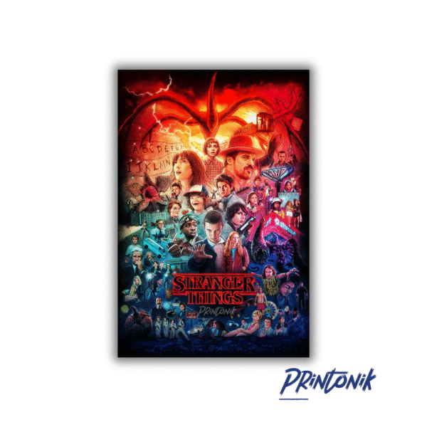 Póster Stranger Things en retablo moderno