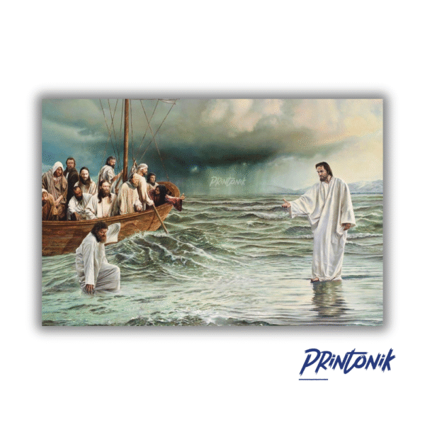 Retablo Jesús caminando sobre el agua