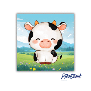 Retablo Decorativo Vaquita Kawaii